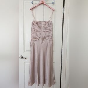 Shona Joy Strapless Ruched Blush Dress